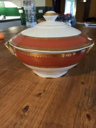 Zuppiera Titov Veles Porcellana Oro