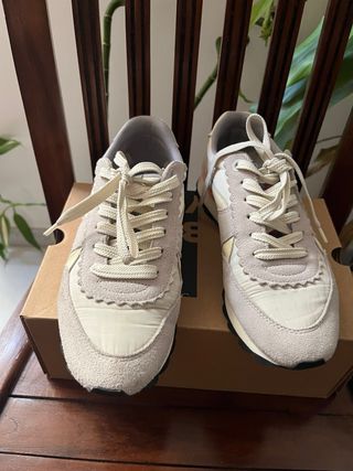 Zapatillas Bimba y Lola Talla 38 Beige/Blanco