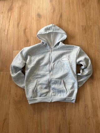 Felpa Corteiz Grigia con Zip