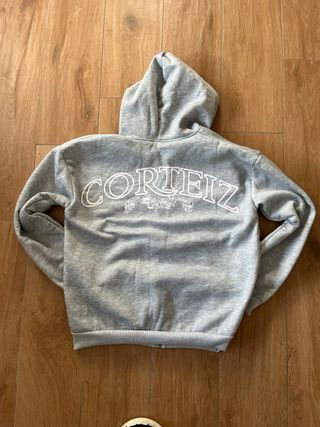 Felpa Corteiz Grigia con Zip