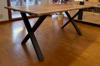 Tavolo allungabile legno e metallo 180/280×90