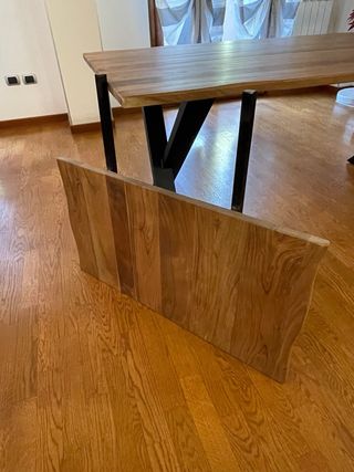 Tavolo allungabile legno e metallo 180/280×90