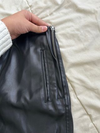 Pantalones cortos de cuero negros Pimkie