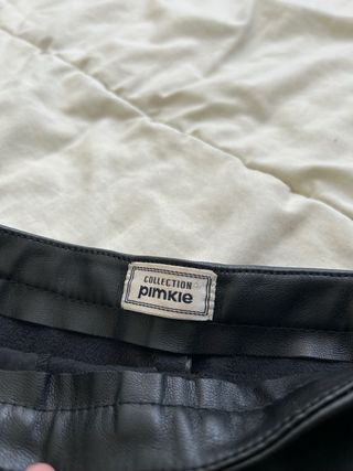 Pantalones cortos de cuero negros Pimkie