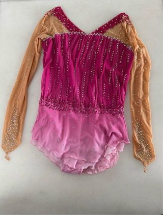 Maillot patinaje artístico rosa