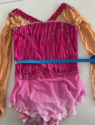 Maillot patinaje artístico rosa