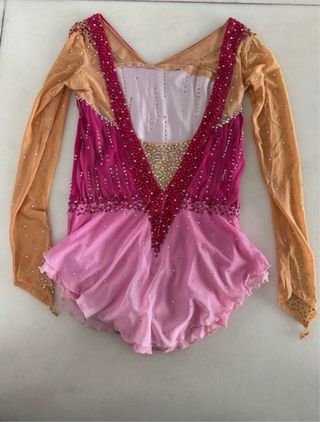 Maillot patinaje artístico rosa