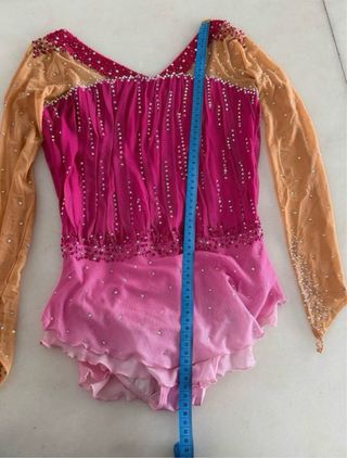 Maillot patinaje artístico rosa