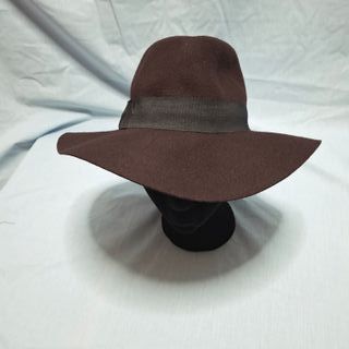 Sombrero lana ala ancha marrón