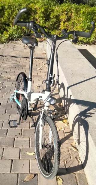 Bicicleta plegable B-twin T tilt  500 Blanca