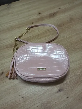 Bolso Fosco rosa efecto piel cocodrilo