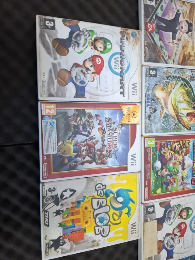 Pack 9 Juegos Wii: Mario Kart, Super Mario Bros, C