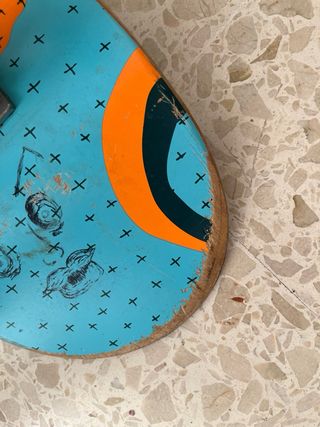 Skate Imagine Skull Orange Blue