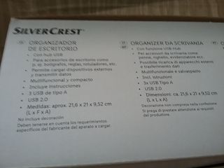 Organizador Escritorio Silvercrest USB
