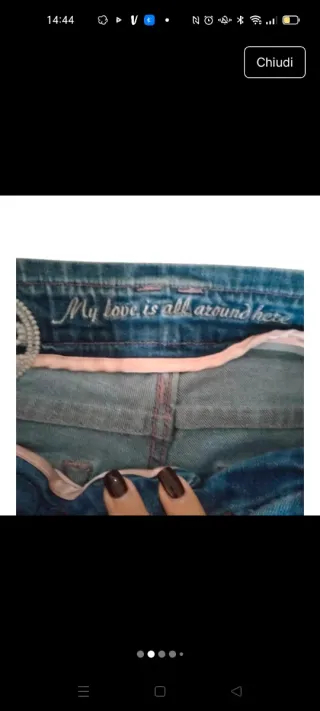 Jeans Donna Blu Strappati Taglia 27"