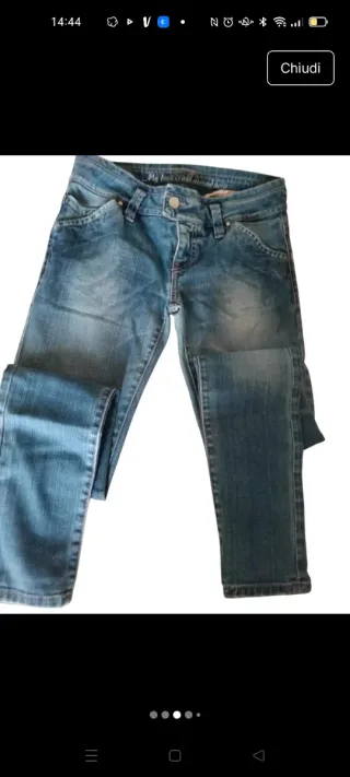 Jeans Donna Blu Strappati Taglia 27"