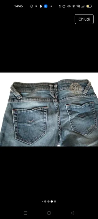 Jeans Donna Blu Strappati Taglia 27"