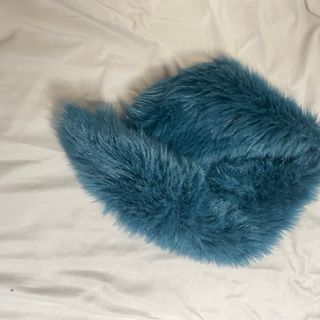 Cuello de peluche azul