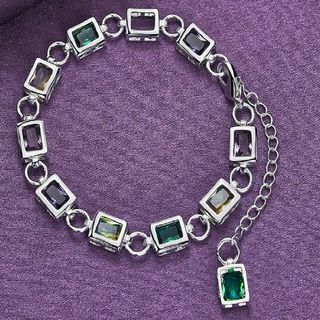 PULSERA PLATEADA CADENA DE CELOSÍAS CON CIRCONITAS