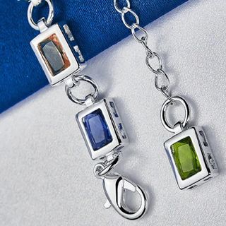 PULSERA PLATEADA CADENA DE CELOSÍAS CON CIRCONITAS