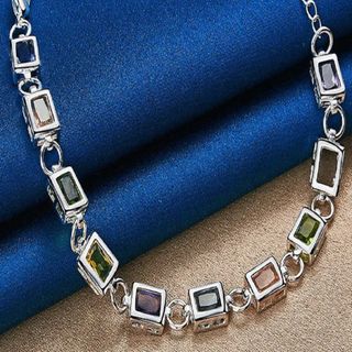 PULSERA PLATEADA CADENA DE CELOSÍAS CON CIRCONITAS