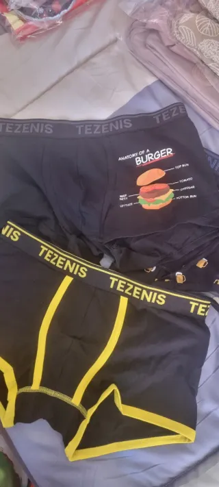 Boxers Tezenis Negro y Amarillo