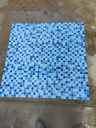 Baldosas Gresite Azul Mosaico Piscina