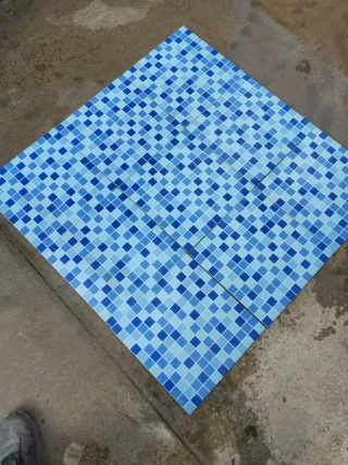 Baldosas Gresite Azul Mosaico Piscina