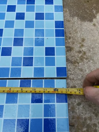 Baldosas Gresite Azul Mosaico Piscina