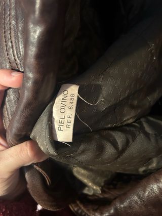 Cazadora vintage de piel Macpherson marrón