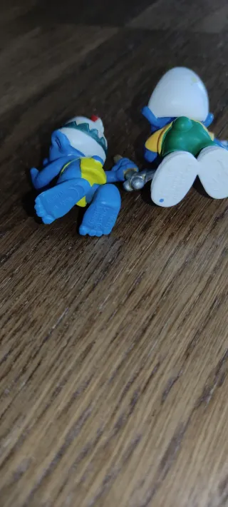 Coppia di Puffi Indio e Golosone