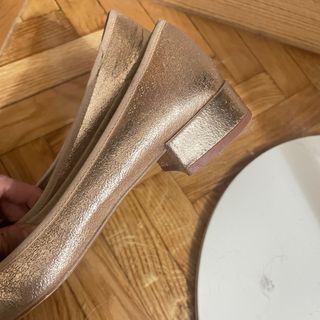 Bailarinas Mango Piel Dorado Cobrizo Talla 38