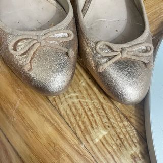 Bailarinas Mango Piel Dorado Cobrizo Talla 38