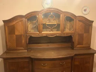 Aparador Madera Maciza con Vitrina