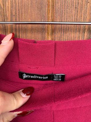 Pantalón ancho granate