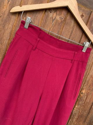 Pantalón ancho granate