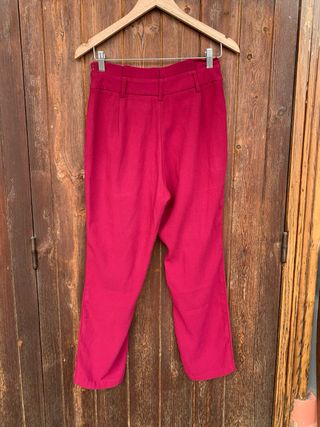 Pantalón ancho granate