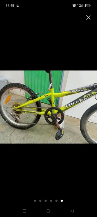 Bicicleta Coluer 20 Verde y Negra