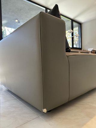 Divano modulare in tessuto nautico verde oliva