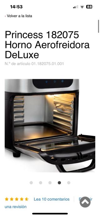 Freidora de aire Princess 3 usos