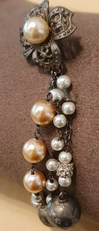 Orecchino singolo Argento 925 e Perle