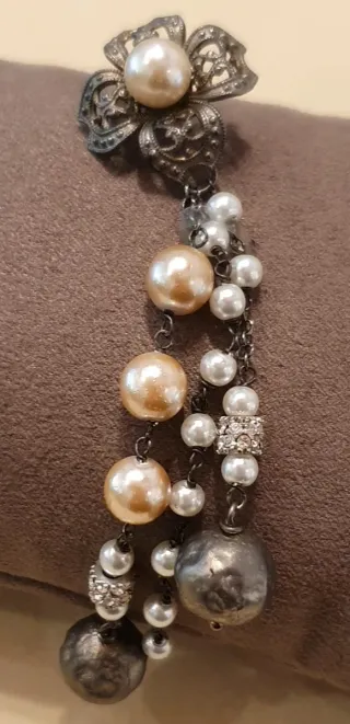 Orecchino singolo Argento 925 e Perle