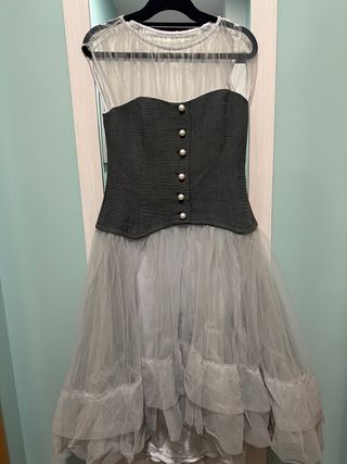 Vestido con tul Anthropologie