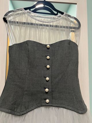 Vestido con tul Anthropologie