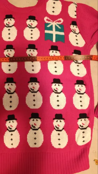 Jersey Navideño Rojo Muñecos Nieve