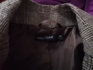 Americana cuadros marrón y gris