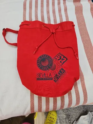 Mochila Saco Expo 92 Sevilla Roja