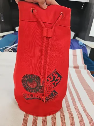 Mochila Saco Expo 92 Sevilla Roja