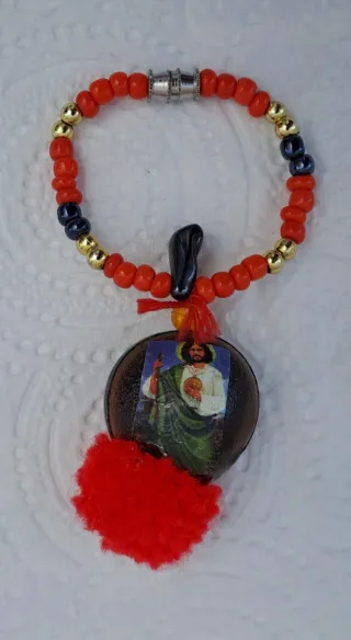 Amuleto, ojo de Venado/Tigre con San Judas
