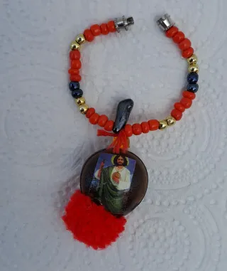 Amuleto, ojo de Venado/Tigre con San Judas